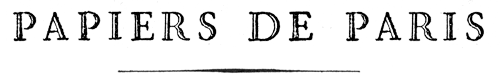 Papiers de Paris