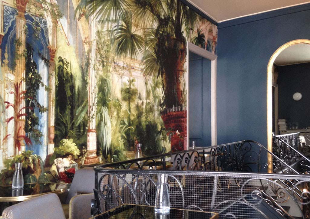 Exotic wall decor for the restaurant CAEPUS - Paris
