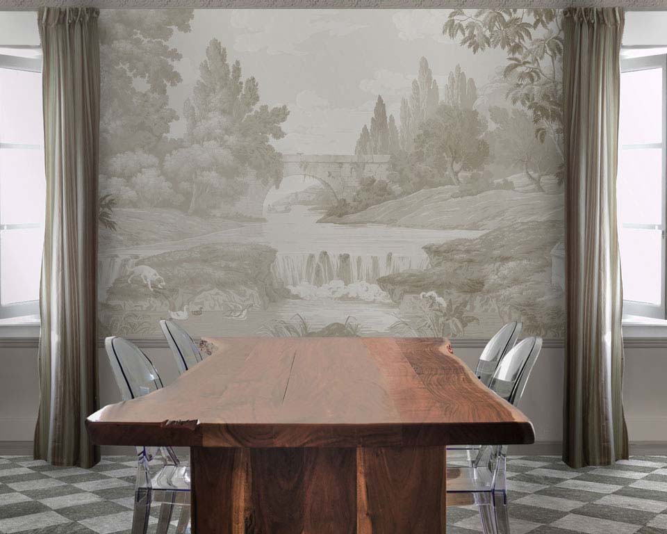 French countryside - Antique mural wallpaper - Papiers de Paris