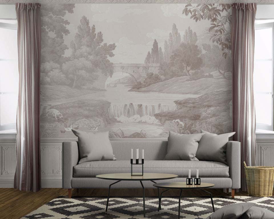 French countryside - Antique mural wallpaper - Papiers de Paris