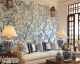 Chinoiserie in grisaille - Blue and white - Wallpaper