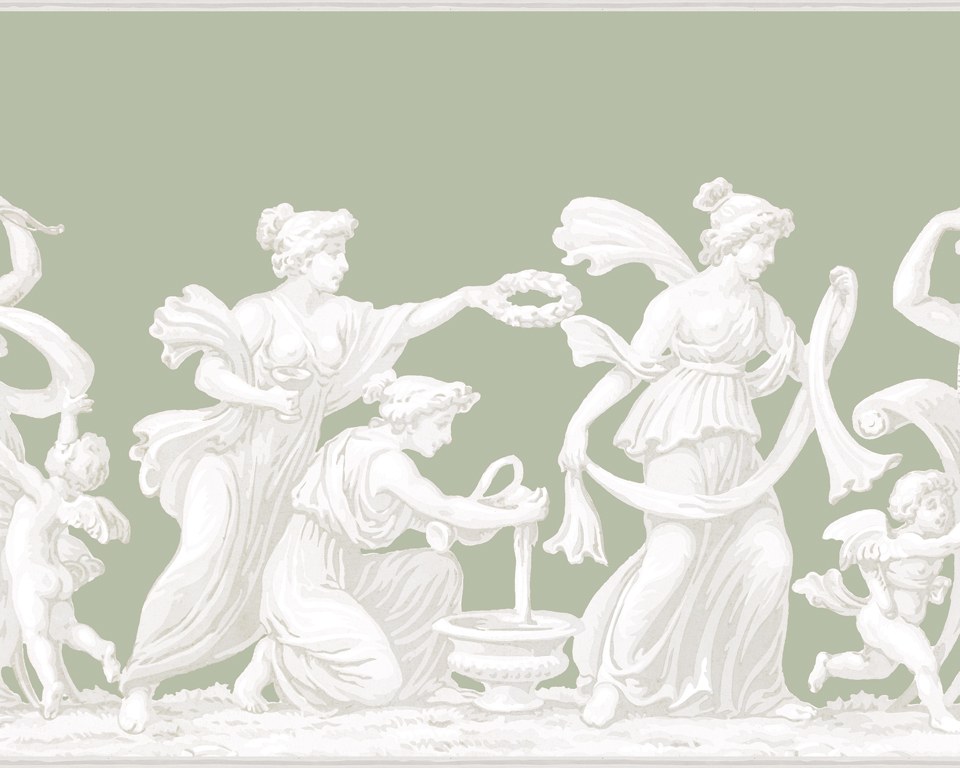 Empire Frieze - Wedgwood green