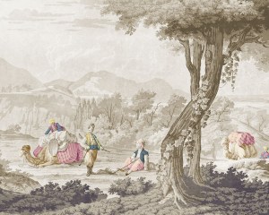 Easter Scenes -  antique wallpaper