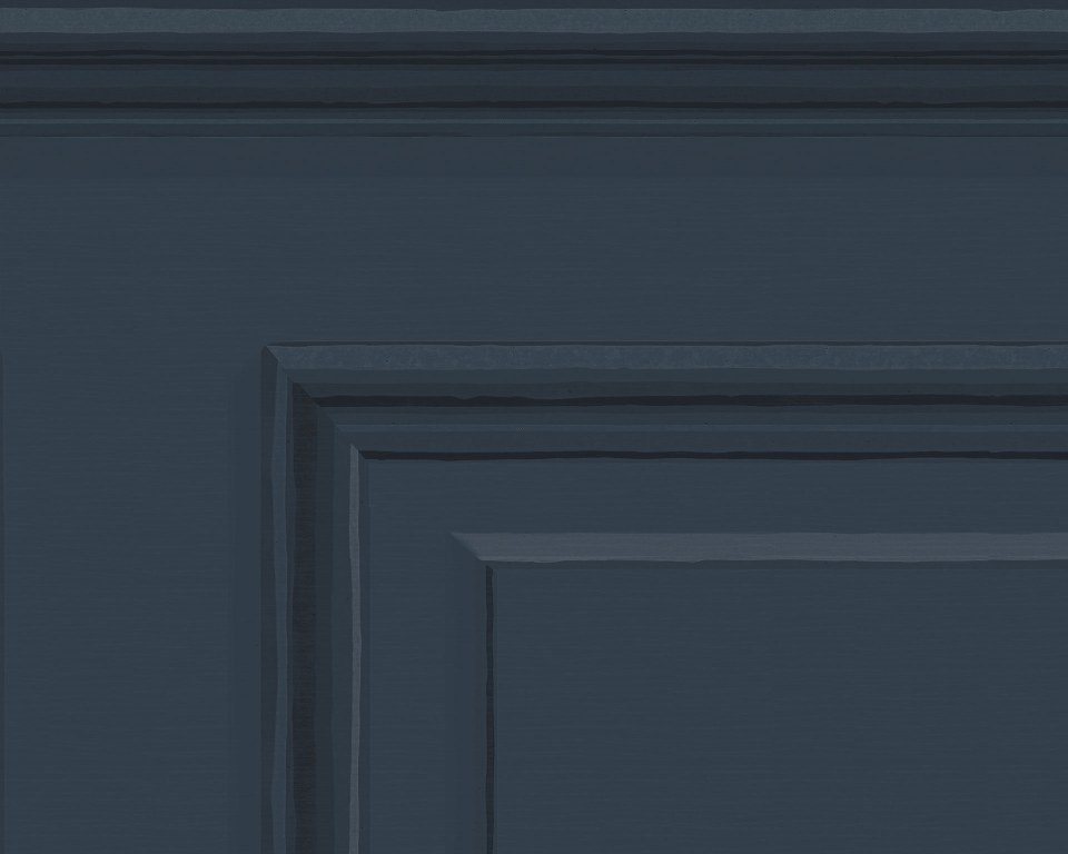French Wainscoting - Wallpaper - Dark blue