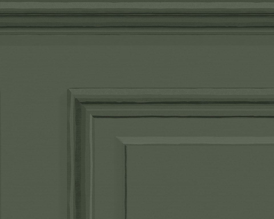 French Wainscoting - Wallpaper - Green
