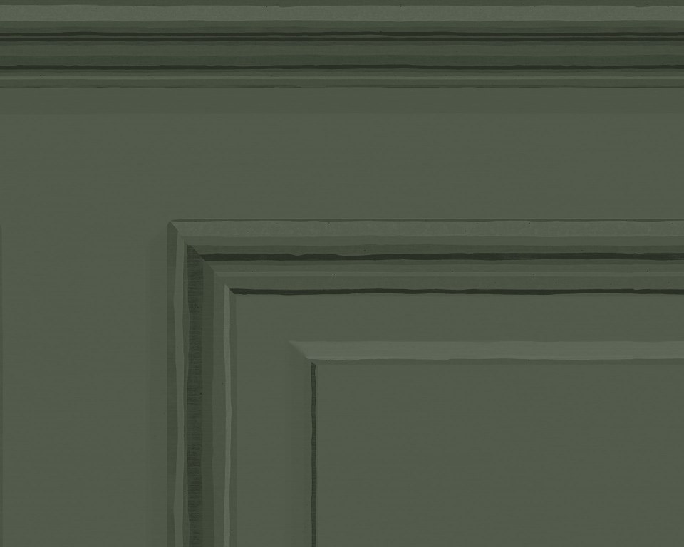 French Wainscoting - Wallpaper - Green