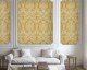 Yellow Damask pattern - wallpaper