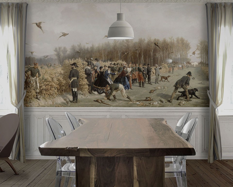 Hunting party - Wallpaper mural