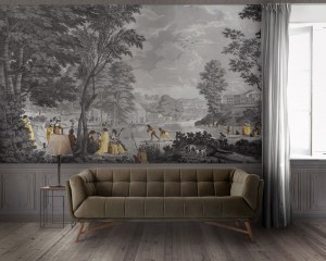 Roman Landscapes- antique wallpaper