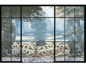 French garden -  contemporary wallpaper