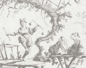 Aredamento cinese  - carta da parati xviii secolo