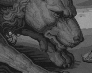 Psiche che va all'inferno  - carta da parati antico neoclassico