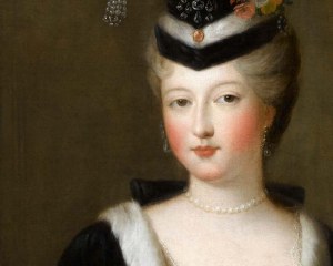 Signora in vestito rosso - carta da parati xviii secolo