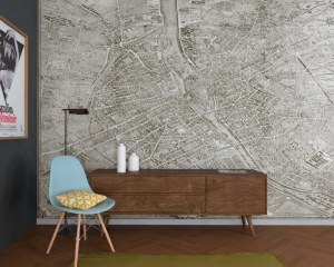 Mappa di Turgot - carta da parati paris