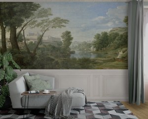 Paesaggio antico - carta da parati antico neoclassico