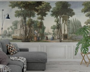 Cammina in un parco - carta da parati xviii secolo