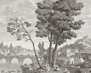 Viste dell'Italia - carta da parati antico neoclassico