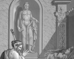 I genitori di Psiche  - carta da parati antico neoclassico
