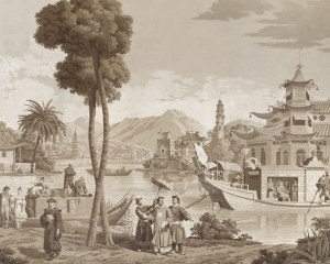 Processione cinese - carta da parati chinoiserie