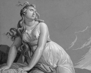 Psiche abbandonata   - carta da parati antico neoclassico