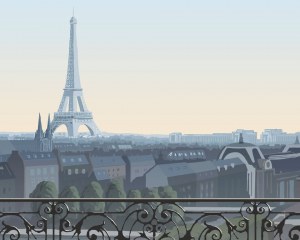 i tetti di parigi - carta da parati paris
