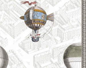 Aerostati 1/5 - carta da parati antico neoclassico