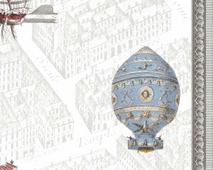Aerostati 3/5 - carta da parati paris