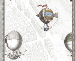 Aerostati 4/5 - carta da parati paris