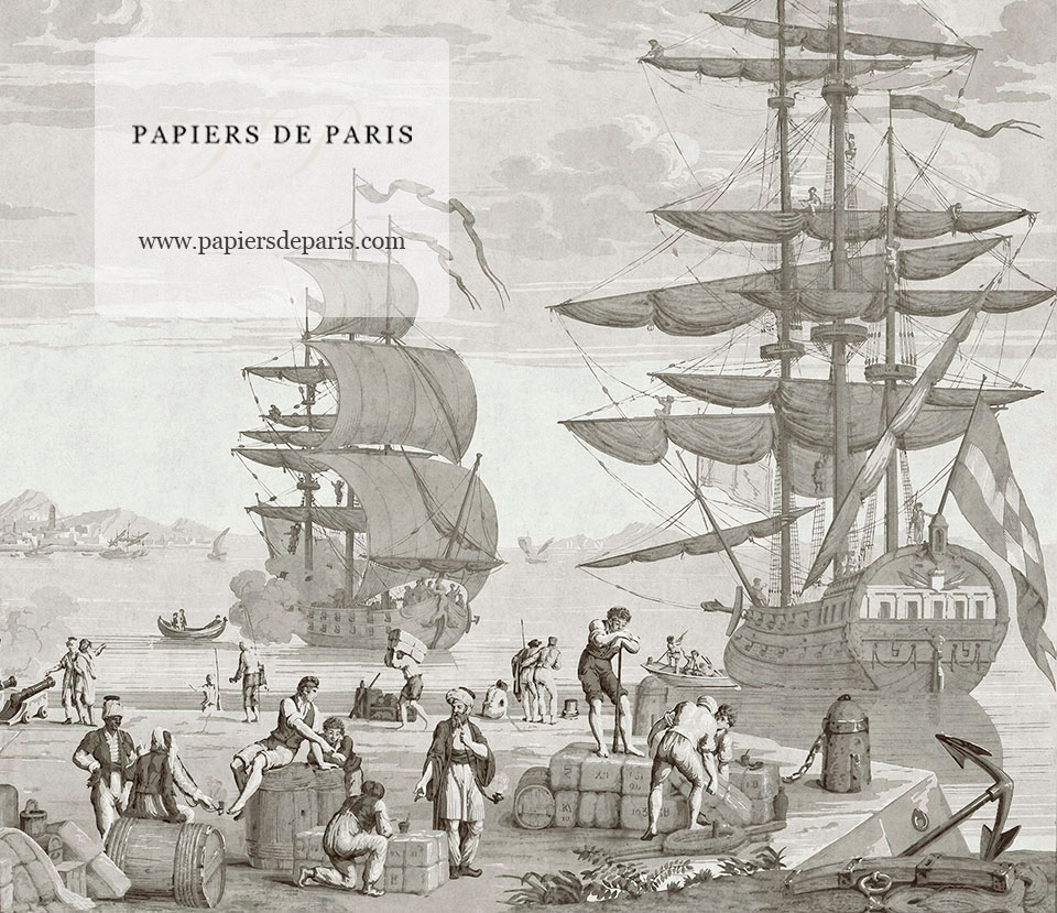 Papier peint panoramique Dufour-Leroy Vues Italie MAD Paris