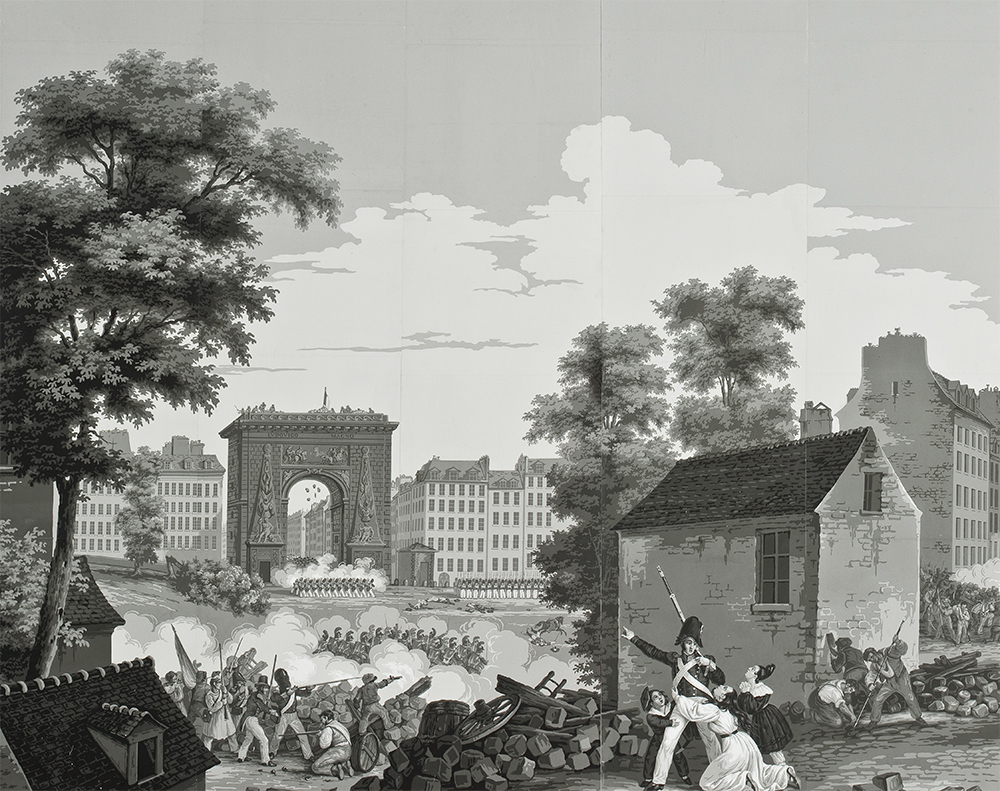 papier peint revolution 1830 musee des arts deco PARIS