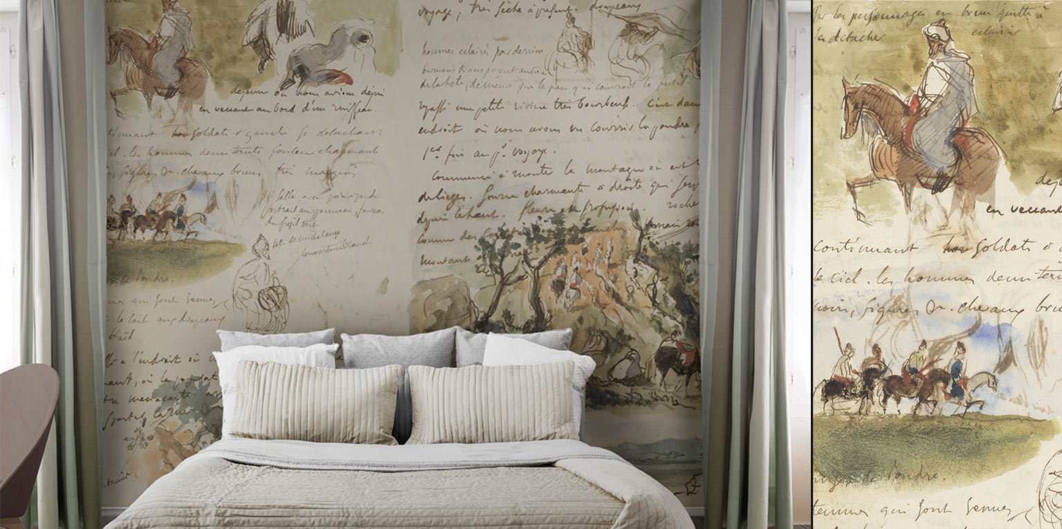 Decorative Wall Mural Toile de Jouy