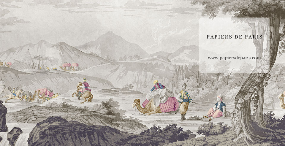 Papier peint panoramique paysage oriental