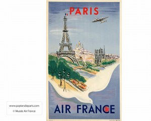 Affiche air France 1947- Paris