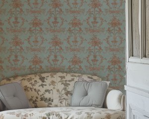 Motif Oiseaux aux Bouquets - papier peint