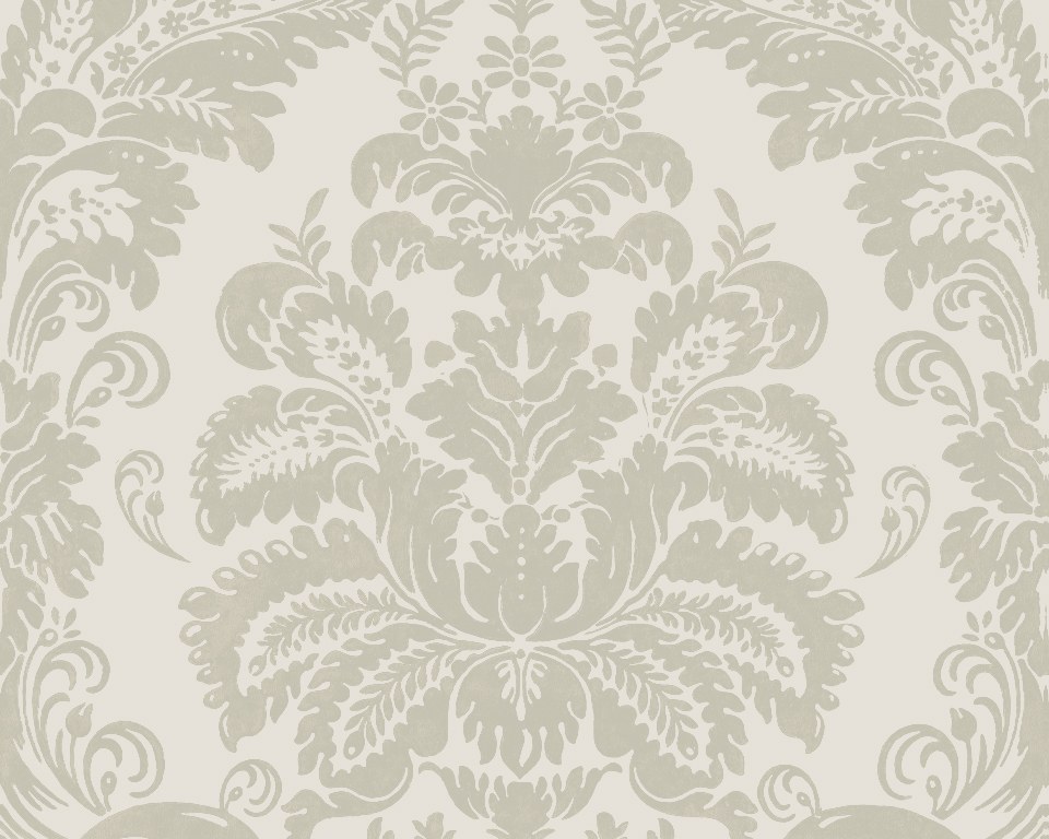 Motif Damas blanc - papier-peint