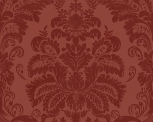 Motif Damas rouge - papier-peint