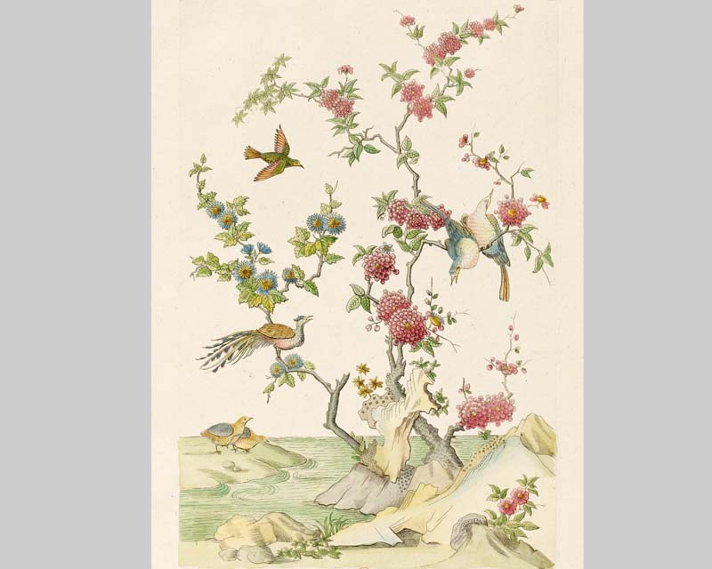 Oiseaux Chinois - Papier peint
