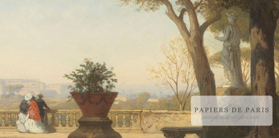Papier peint panoramique villa italienne Papiers de Paris
